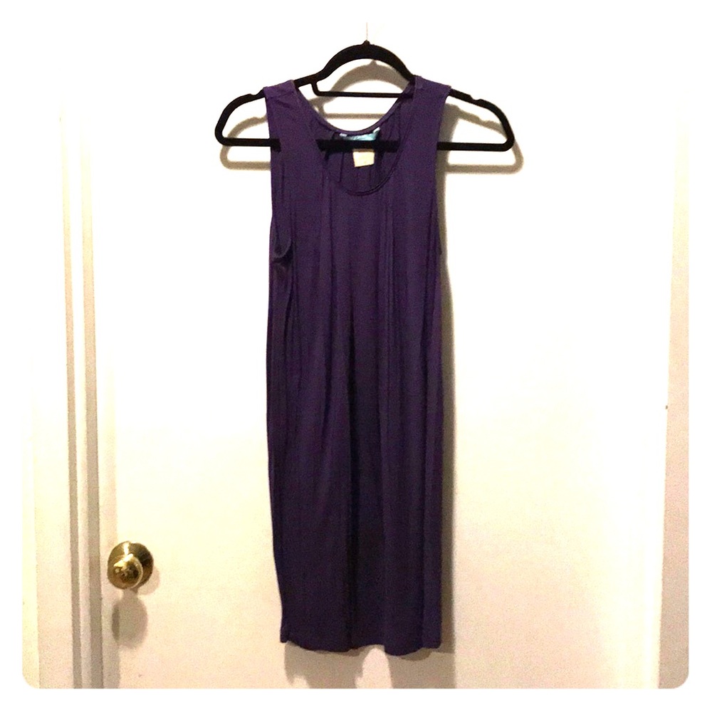 Purple cling dress